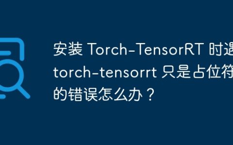 安装 Torch-TensorRT 时遇到“torch-tensorrt 只是占位符”的错误怎么办？