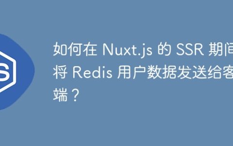 如何在 Nuxt.js 的 SSR 期间将 Redis 用户数据发送给客户端？