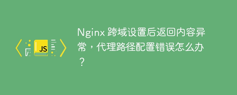 nginx 跨域设置后返回内容异常,代理路径配置错误怎么办?