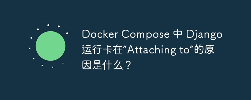 docker compose 中 django 运行卡在“attaching to”的原因是什么?