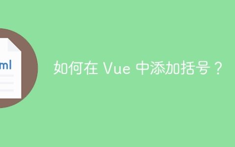 如何在 Vue 中添加括号？