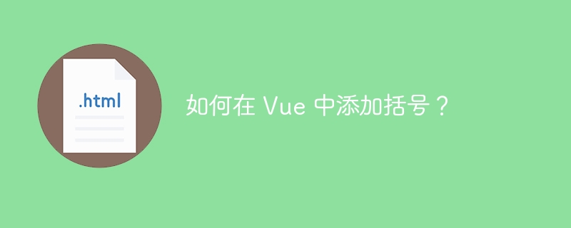 如何在 Vue 中添加括号?