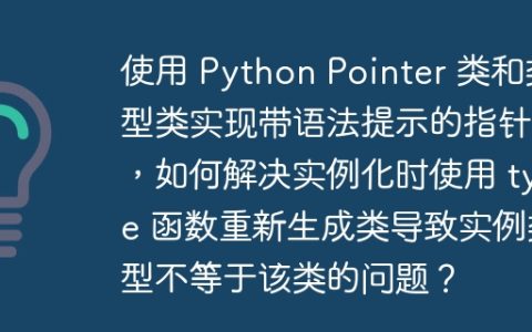 使用 Python Pointer 类和类型类实现带语法提示的指针时，如何解决实例化时使用 type 函数重新生成类导致实例类型不等于该类的问题？