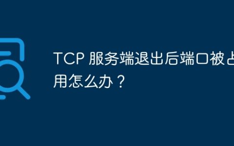 TCP 服务端退出后端口被占用怎么办？
