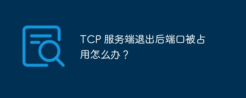 tcp 服务端退出后端口被占用怎么办?