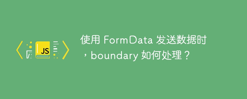 使用 formdata 发送数据时,boundary 如何处理?