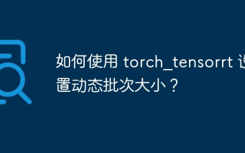 如何使用 torch_tensorrt 设置动态批次大小？