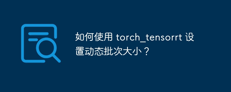 如何使用 torch_tensorrt 设置动态批次大小?