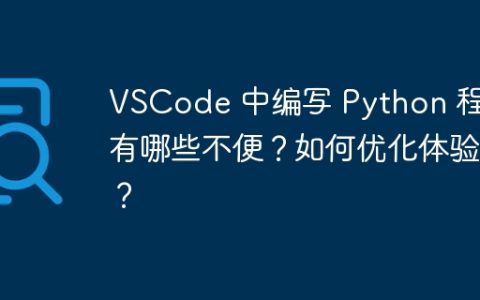 VSCode 中编写 Python 程序有哪些不便？如何优化体验？