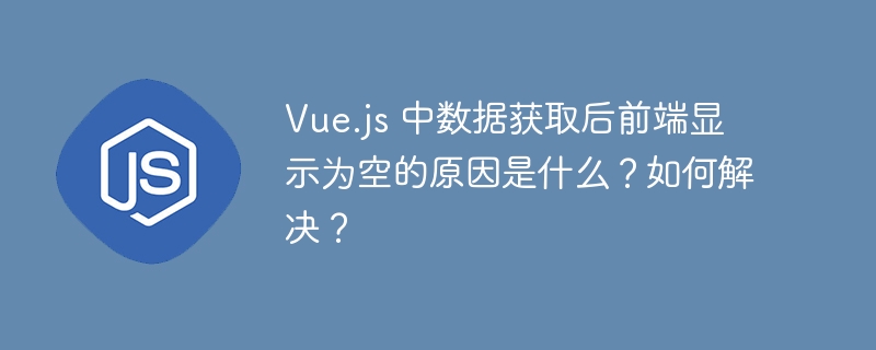 vue.js 中数据获取后前端显示为空的原因是什么?如何解决?