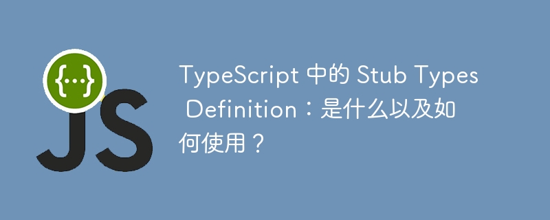 typescript 中的 stub types definition:是什么以及如何使用?