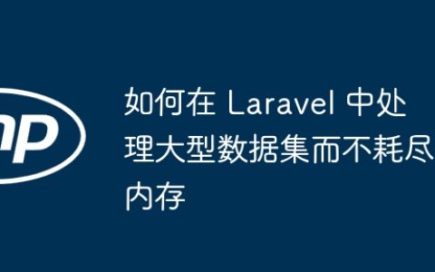 如何在 Laravel 中处理大型数据集而不耗尽内存