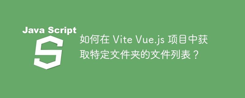 如何在 vite vue.js 项目中获取特定文件夹的文件列表?