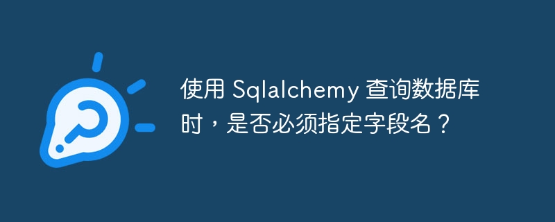 使用 sqlalchemy 查询数据库时,是否必须指定字段名?