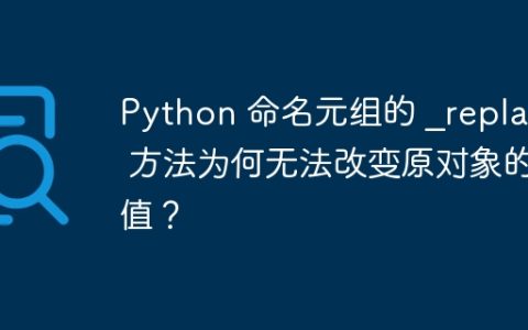 Python 命名元组的 _replace 方法为何无法改变原对象的值？