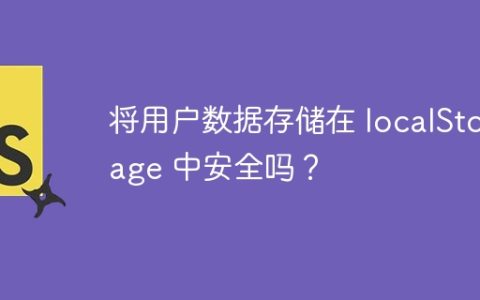 将用户数据存储在 localStorage 中安全吗？