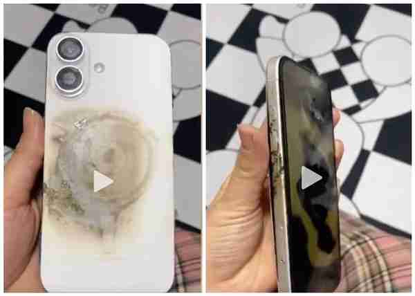 苹果iPhone 16刚买一个月就自燃了 女生:发誓没用磁吸充电器