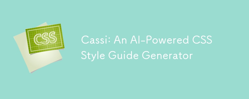 cassi: an ai-powered css style guide generator