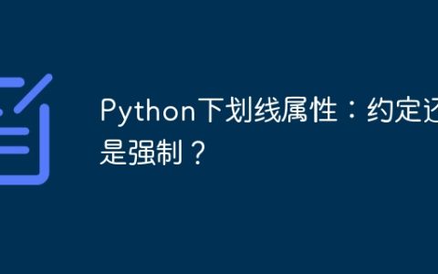 Python下划线属性：约定还是强制？