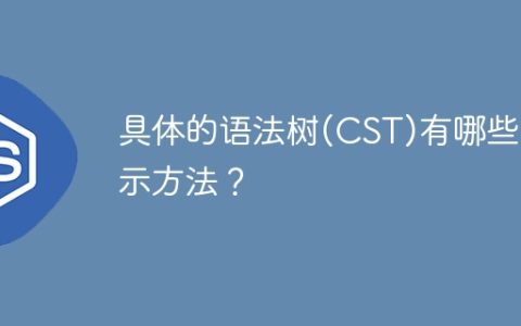 具体的语法树(CST)有哪些表示方法？