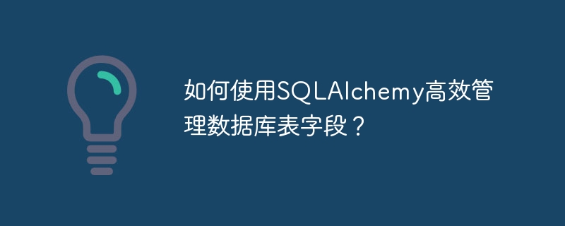 如何使用sqlalchemy高效管理数据库表字段?