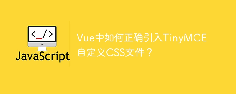 vue中如何正确引入tinymce自定义css文件？