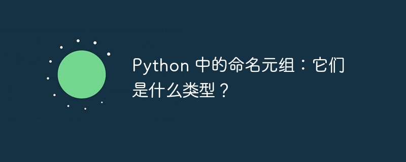 python 中的命名元组:它们是什么类型?