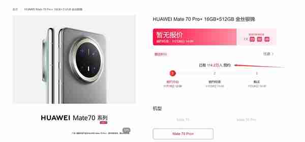 华为Mate 70一小时预订量已破百万:门店出现排队长龙