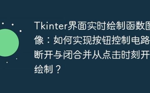Tkinter界面实时绘制函数图像：如何实现按钮控制电路的断开与闭合并从点击时刻开始绘制？