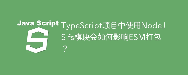 typescript项目中使用nodejs fs模块会如何影响esm打包?