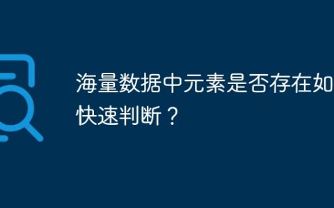 海量数据中元素是否存在如何快速判断？