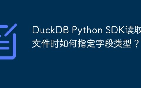 DuckDB Python SDK读取CSV文件时如何指定字段类型？