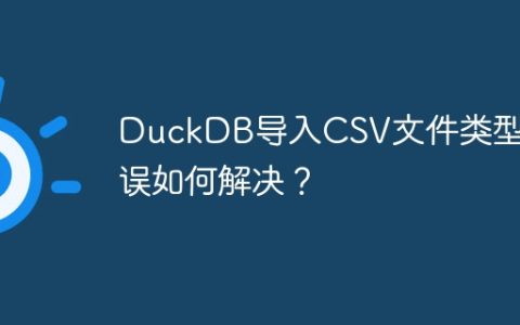 DuckDB导入CSV文件类型错误如何解决？