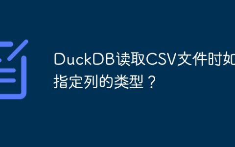 DuckDB读取CSV文件时如何指定列的类型？