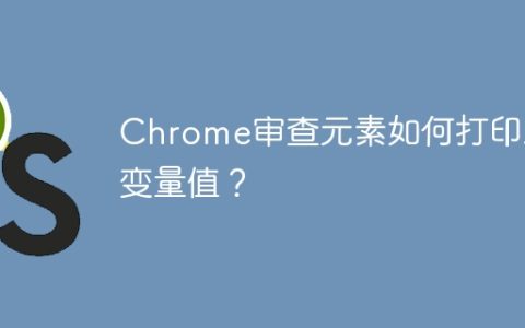 Chrome审查元素如何打印JS变量值？