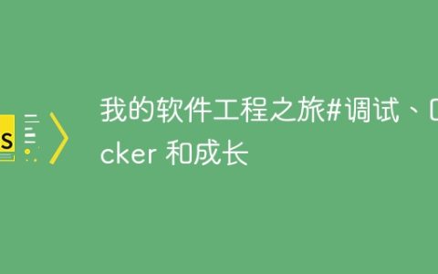 我的软件工程之旅#调试、Docker 和成长