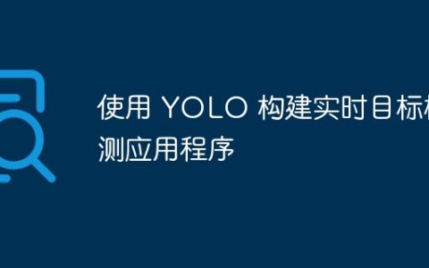 使用 YOLO 构建实时目标检测应用程序