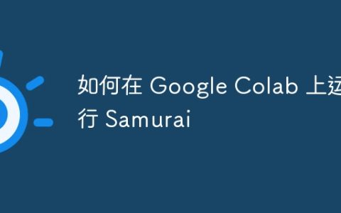 如何在 Google Colab 上运行 Samurai