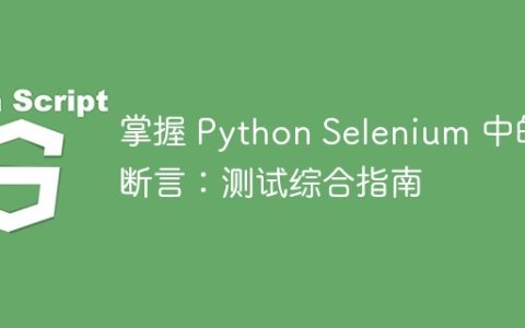 掌握 Python Selenium 中的断言：测试综合指南