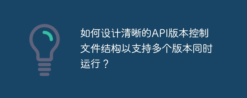 如何设计清晰的api版本控制文件结构以支持多个版本同时运行?