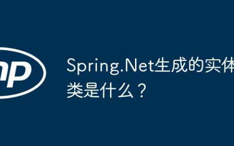 Spring.Net生成的实体类是什么？