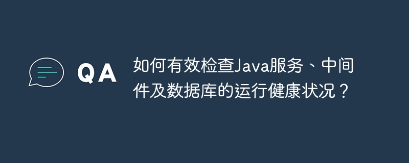 如何有效检查Java服务、中间件及数据库的运行健康状况?
