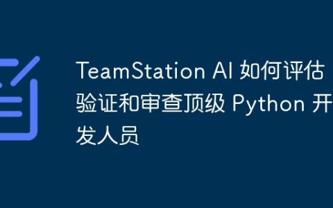 TeamStation AI 如何评估、验证和审查顶级 Python 开发人员