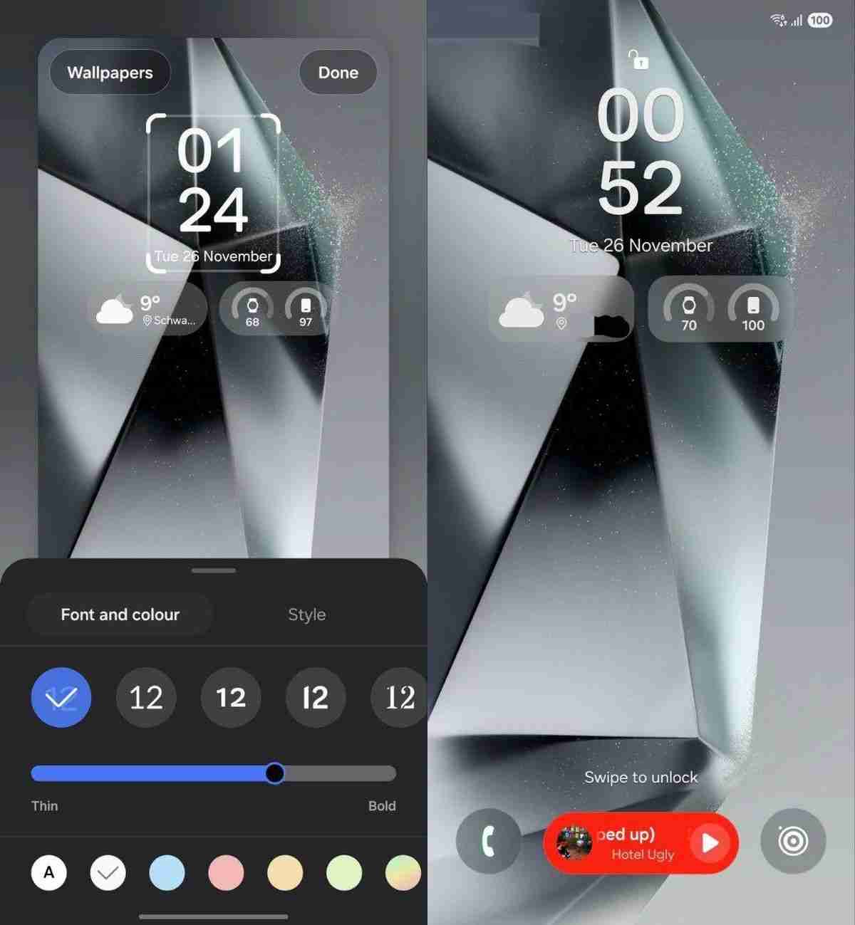 三星 One UI 7.0 锁屏前瞻:药丸状小部件动态展示天气、已连接设备电量、控制多媒体等