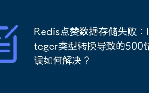 Redis点赞数据存储失败：Integer类型转换导致的500错误如何解决？