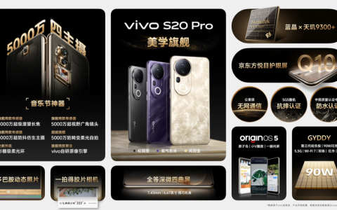 vivo S20 Pro发布：搭载IMX882大底传感器，售价3399元起