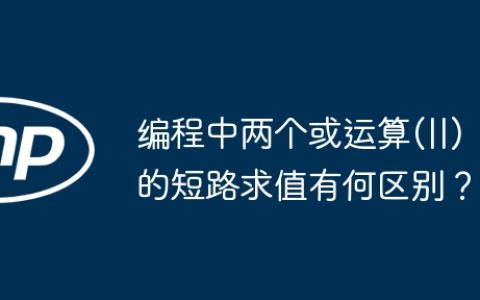 编程中两个或运算(||)的短路求值有何区别？