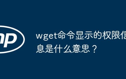 wget命令显示的权限信息是什么意思？