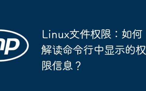 Linux文件权限：如何解读命令行中显示的权限信息？