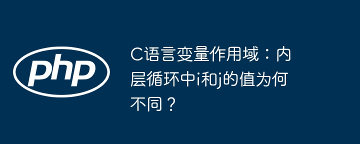 c语言变量作用域:内层循环中i和j的值为何不同?